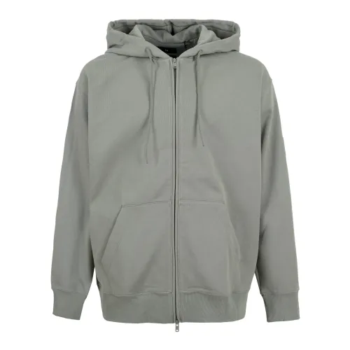 Y-3 , Zip Hooded Sweaters ,Gray male, Sizes: