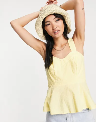 Y. A.S cotton sleeveless blouse in pale yellow - YELLOW