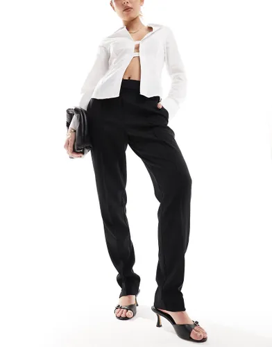 Y. A.S high waisted tapered trousers in black