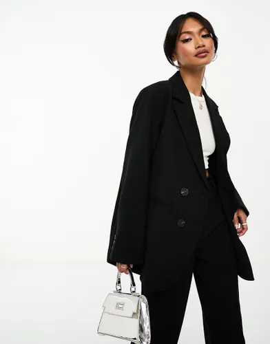 Y. A.S tailored double breasted blazer co-ord in black