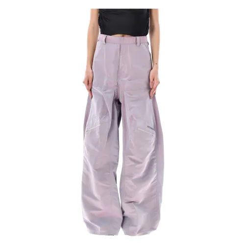 Y/Project , Iridescent Lilac Wide Leg Trousers ,Purple female, Sizes: