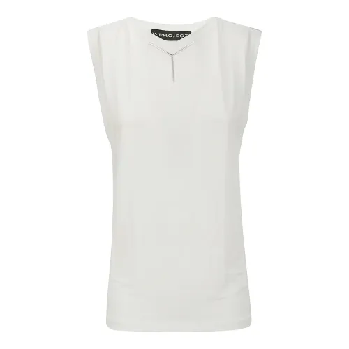 Y/Project , Sleeveless Top ,White female, Sizes: