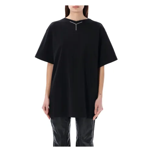 Y/Project , Unisexs Clothing T-Shirts Polos Black Ss24 ,Black female, Sizes: