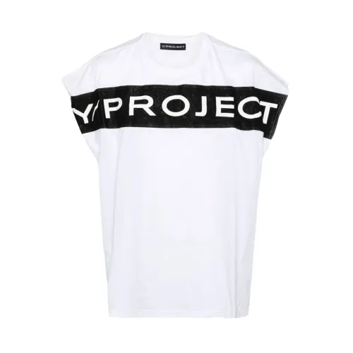 Y/Project , White T-shirt 204Ts010 J127 ,White male, Sizes: