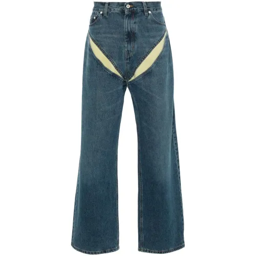 Y/Project , Wide Jeans ,Blue male, Sizes: