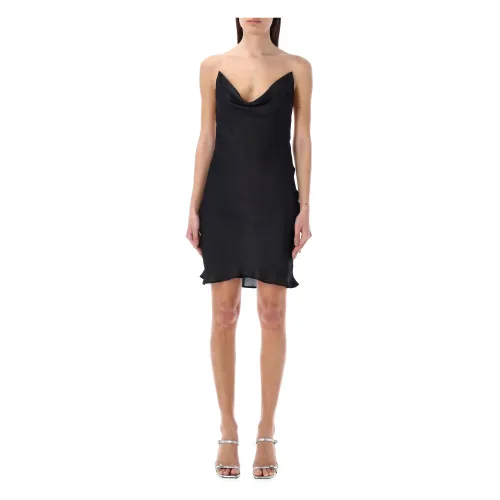 Y/Project , Womens Clothing Dress Black Ss24 ,Black female, Sizes:
