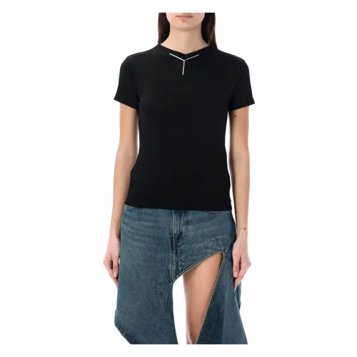 Y/Project , Womens Clothing T-Shirts Polos Black Ss24 ,Black female, Sizes: