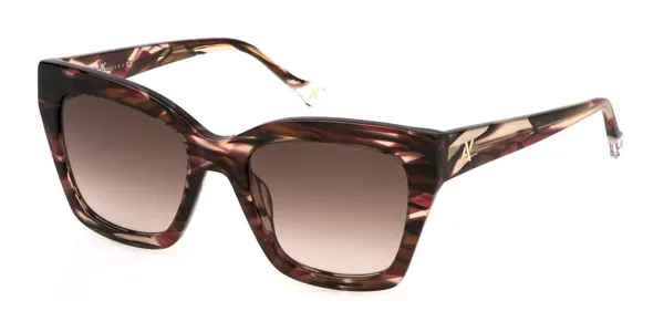 Yalea SYA107 0VBL Women's Sunglasses Brown Size 53