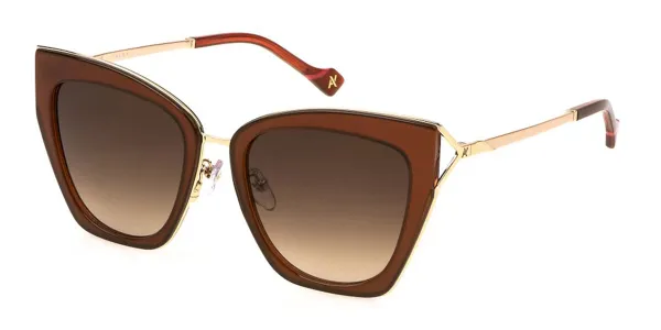 Yalea SYA146 0300 Women's Sunglasses Brown Size 54