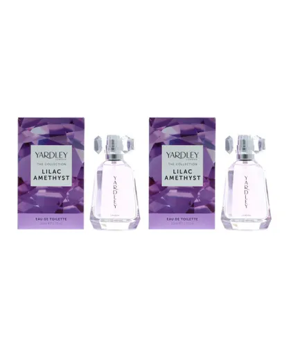 Yardley Womens The Collection Lilac Amethyst Eau de Toilette 50ml Spray For Her x 2 - One Size