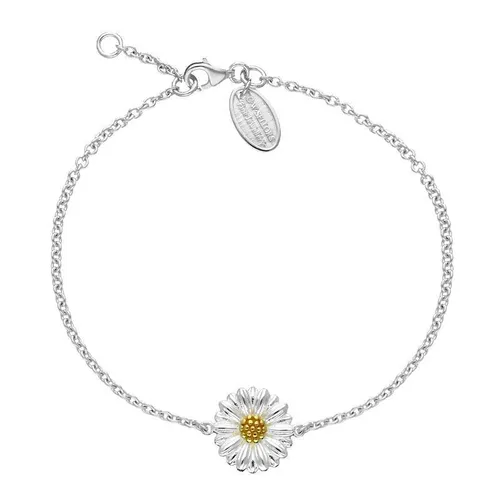 Yellow Gold Plated Sterling Silver Daisy Bracelet