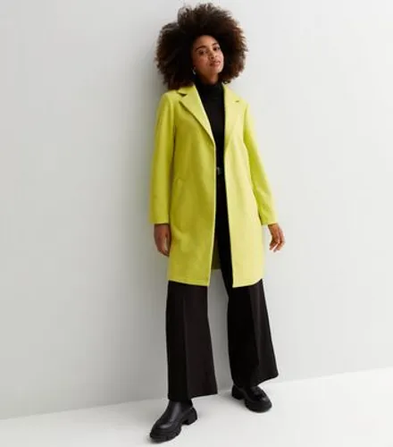 Yellow Unlined Long Formal Coat New Look