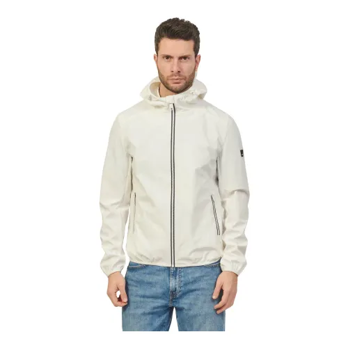 YES ZEE , White Softshell Hooded Jacket ,White male, Sizes: