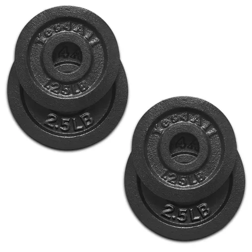 Yes4All 1.15-inch Cast Iron Weight Plates Set for