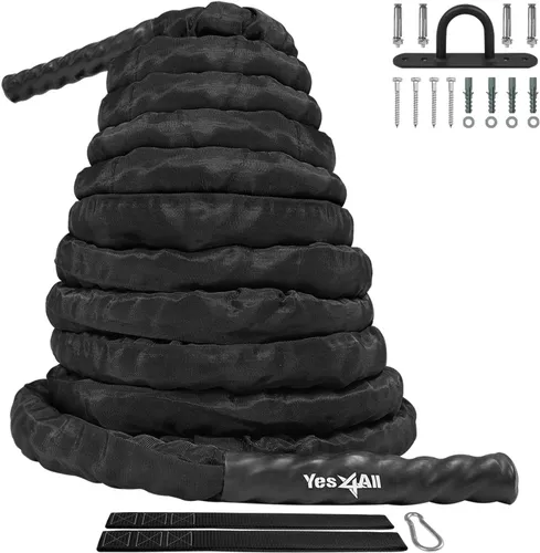 Yes4All Battle Exercise Training Rope with Protective Cover