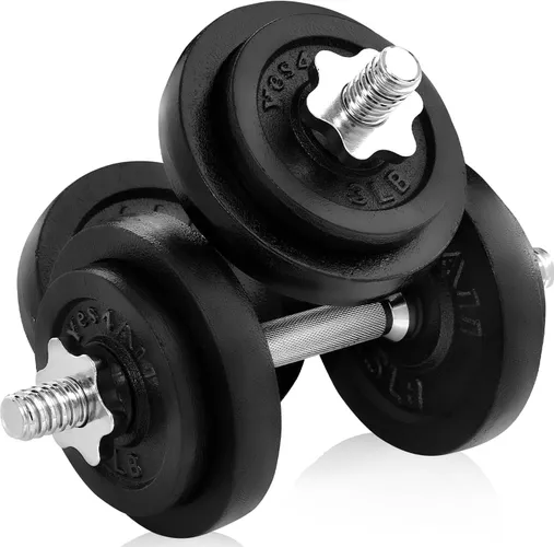 Yes4All D8UJ Cast Iron Adjustable Dumbbell Weight Set