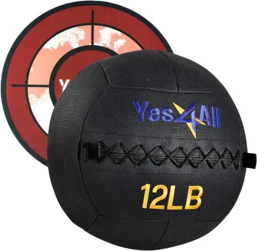 Yes4All U5WN 5.4kg Wall Ball - Soft Medicine Ball/Wall Med