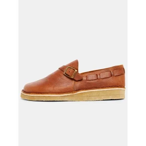 Yogi Chestnut Brown Corso Leather Buckle Monk Shoe