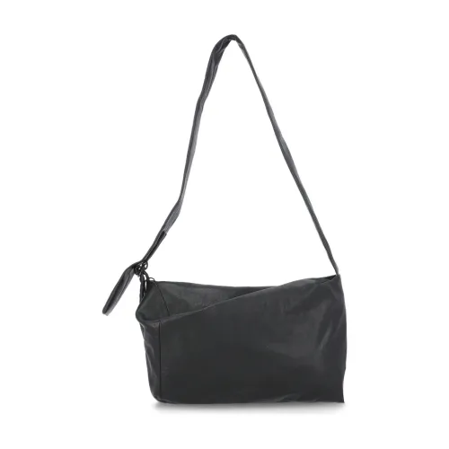 Yohji Yamamoto , Black Leather Shoulder Bag ,Black female, Sizes: ONE SIZE