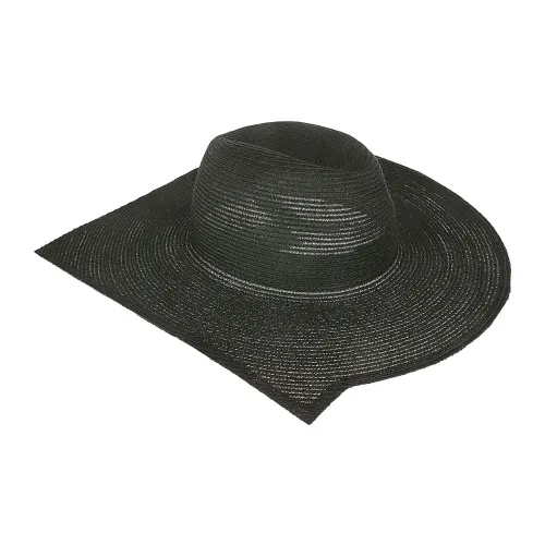 Yohji Yamamoto , Black Pointed Side Round Visor Hat ,Black female, Sizes: