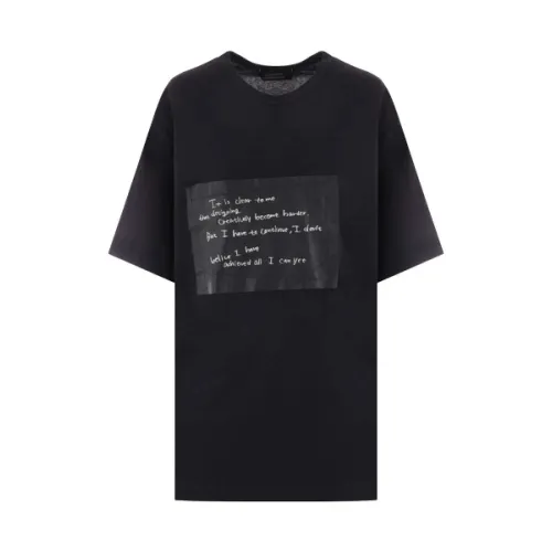 Yohji Yamamoto , T-Shirts ,Black female, Sizes: