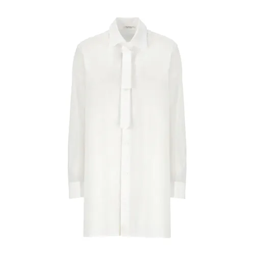 Yohji Yamamoto , White Lace Collar Shirt ,White female, Sizes: