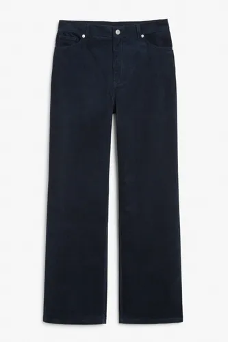 Yoko corduroy trousers high waist wide leg - Blue