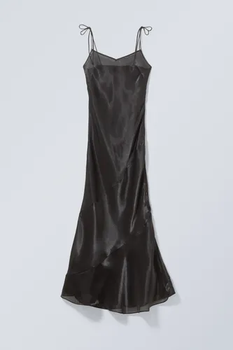 Yoko Sheer Slip Maxi Dress - Black