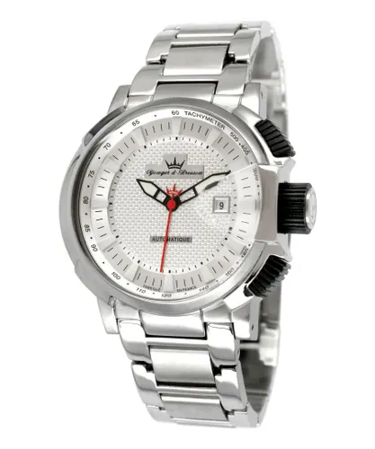 Yonger Mens Silver Stainless Steel Watch - One Size