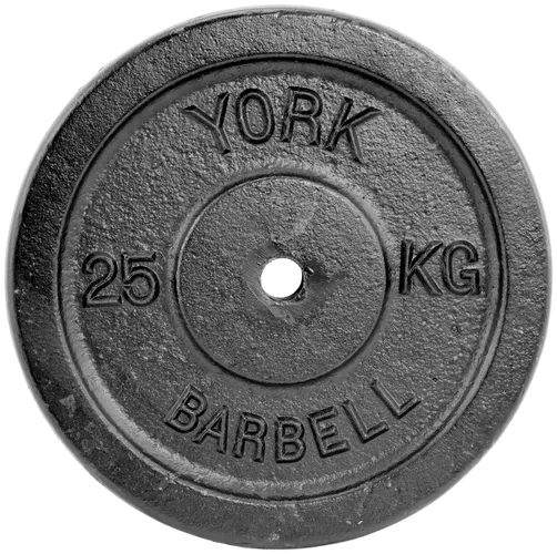 York Fitness 25kg Single Standard Cast Iron Disc