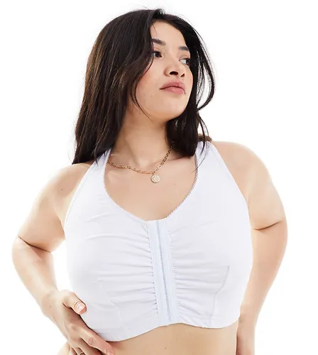 Yours front fastening bra in white