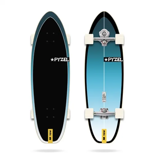 Yow X Pyzel Shadow 33.5" Skateboard - Black & Blue - 33.5"