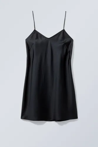 Yui Mini Slip Dress - Black