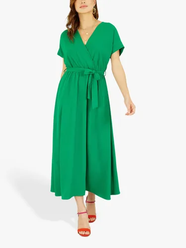 Yumi Mela London Kimono Sleeve Wrap Midi Dress - Bright Green - Female