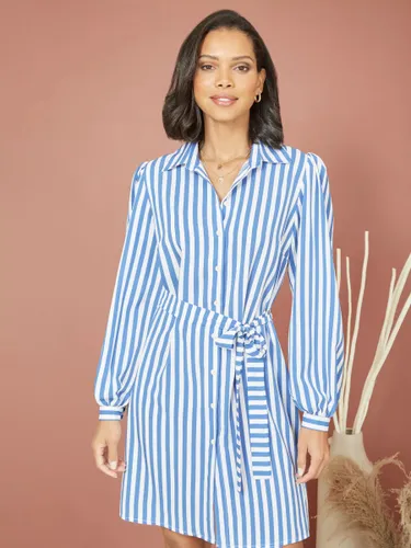 Yumi Mela London Stripe Relaxed Fit Shirt Dress, Blue - Blue - Female