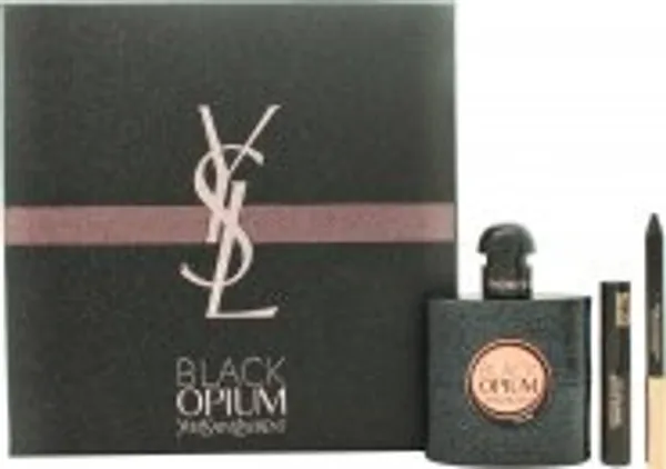 Yves Saint Laurent Black Opium Gift Set 50ml EDP + 0.8g Eye Pencil + 2ml Mascara False Lash Effect