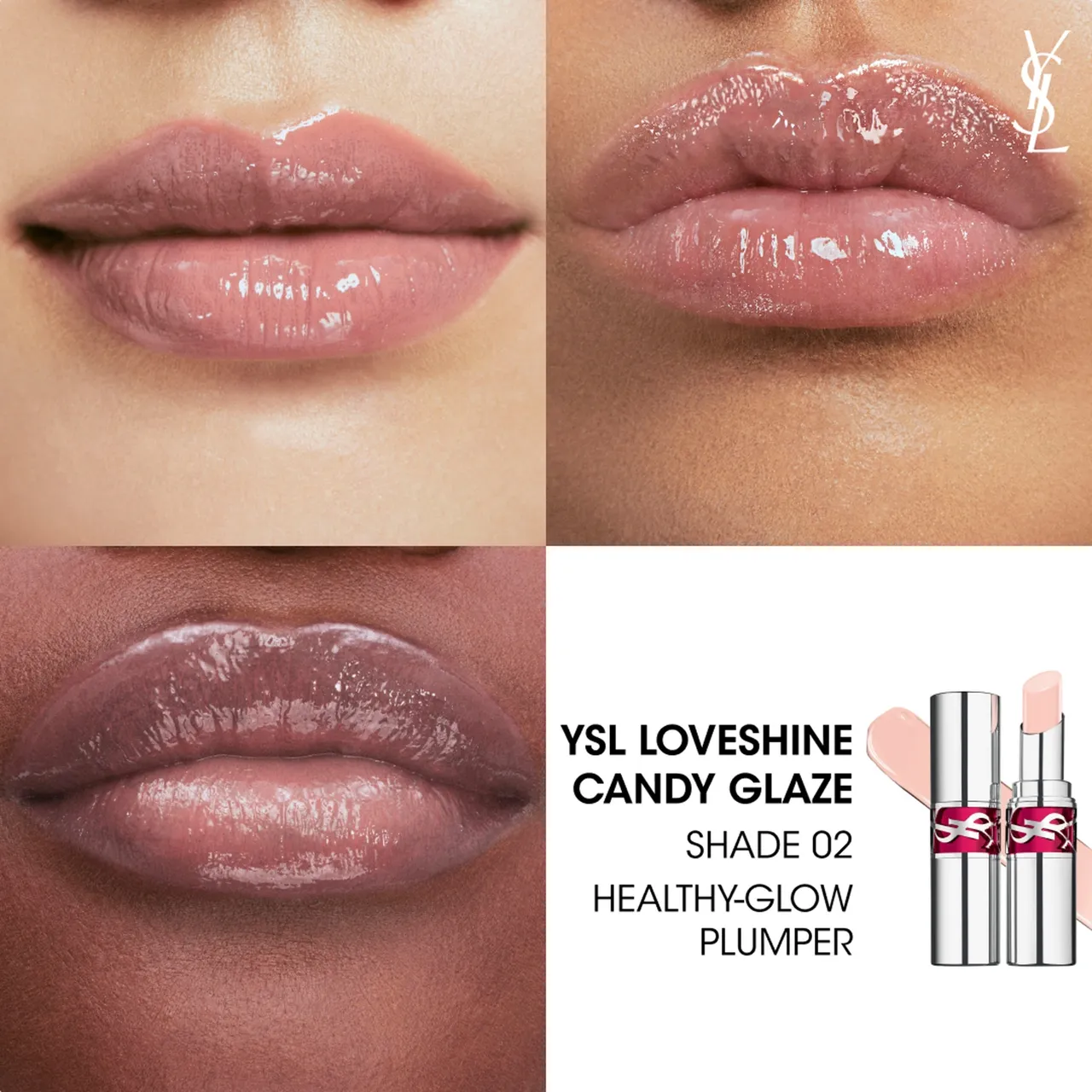 Yves Saint Laurent Rouge Volupte Candy Glaze Lip Gloss 3.2ml (Various Shades) - Glaze 02