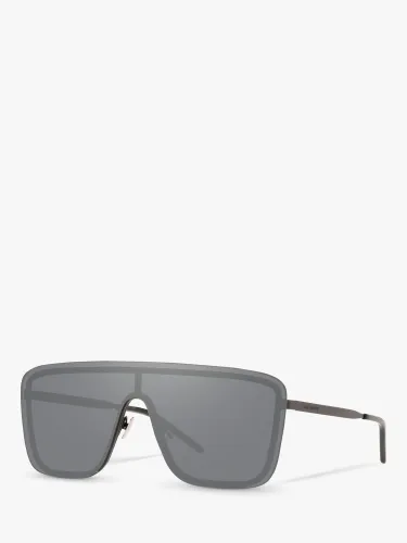 Yves Saint Laurent SL 364 Unisex Rectangular Sunglasses - Matte Black/Grey - Female
