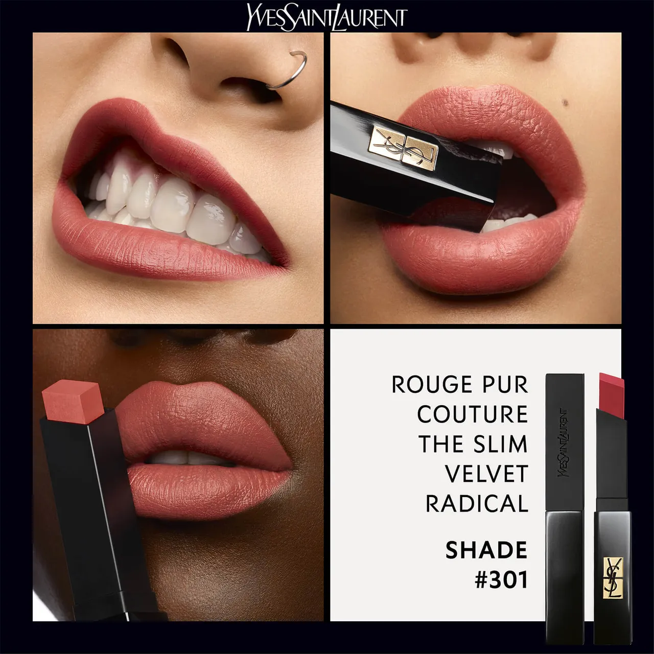Yves Saint Laurent The Slim Velvet Radical Lipstick 3.8g (Various Shades) - 301 Radical Brown