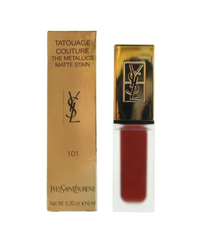 Yves Saint Laurent Unisex Tatouage Couture The Metallics 101 Chrome Red Clash Lip Stain 6ml - One Size