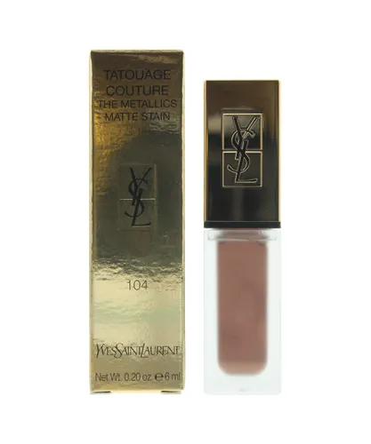 Yves Saint Laurent Unisex Tatouage Couture The Metallics Matte 104 Rose Gold Riot Lip Stain 6ml - One Size