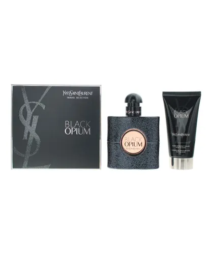 Yves Saint Laurent Womens Black Opium Eau De Parfum 50ml + Body Lotion Gift Set - One Size