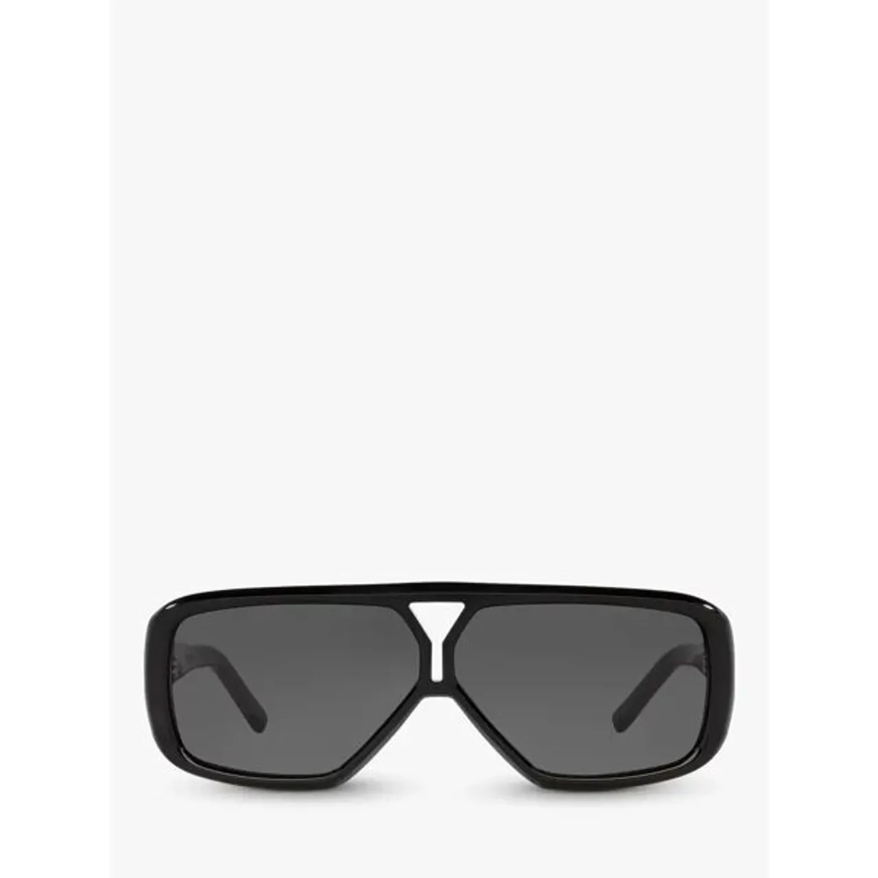 Yves Saint Laurent YS000434 Women's Rectangular Sunglasses, Black - Black - Female