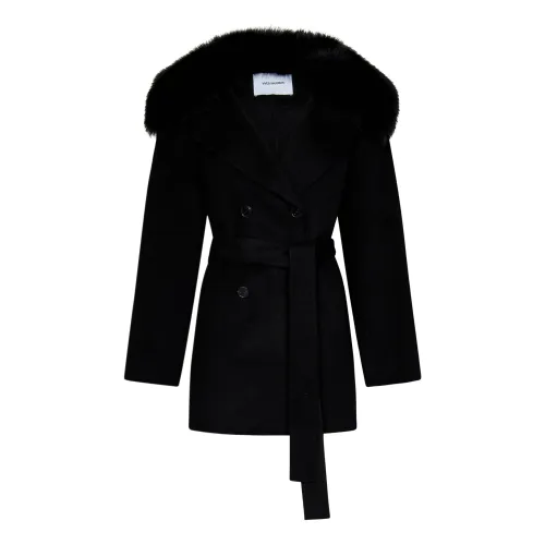 Yves Salomon , Womens Clothing Jackets Coats Black Aw23 ,Black female, Sizes: