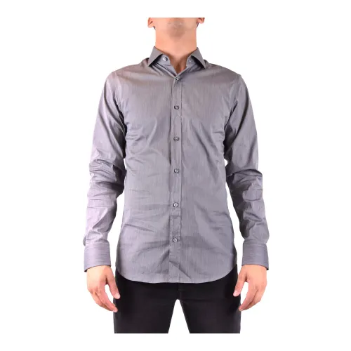 Z Zegna , Casual Cotton Blend Shirts ,Gray male, Sizes: