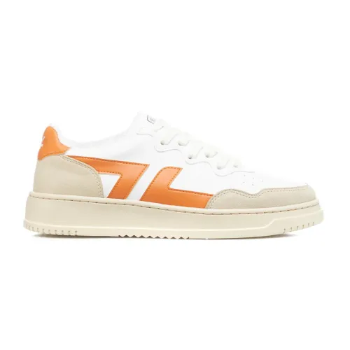 Z Zegna , Contrasting Heel Sneakers ,Orange female, Sizes: