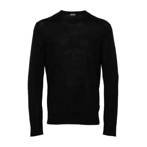 Z Zegna , Zegna Sweaters Black ,Black male, Sizes: