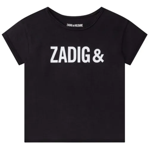 Zadig & Voltaire  X15369-09B  girls's Children's T shirt in Black