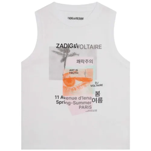 Zadig & Voltaire  X15378-10P-C  girls's Children's vest in White