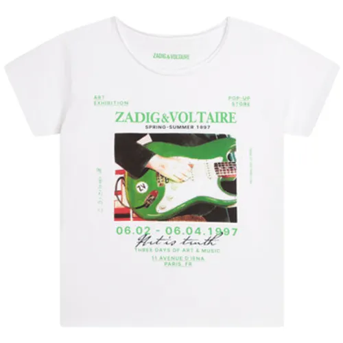 Zadig & Voltaire  X15381-10P-C  girls's Children's T shirt in White